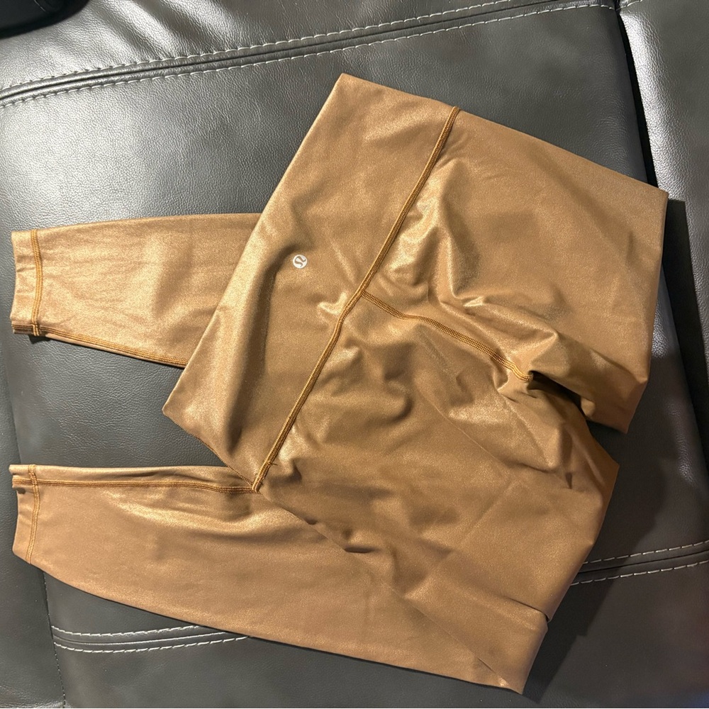 lululemon athletica Metallic Bronze High-Rise Leggings